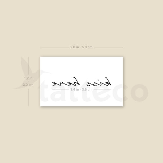 Tatuaje temporal "Beso aquí" - Juego de 3