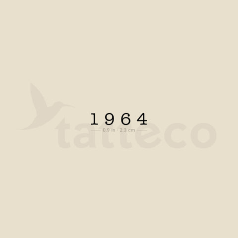 1964 Temporary Tattoo - Set of 3