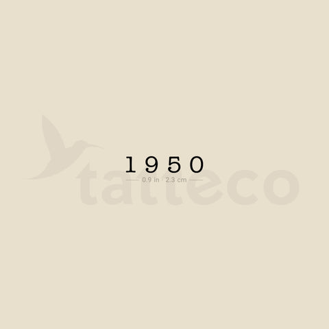 1950 Temporary Tattoo - Set of 3