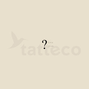 Question Mark Temporary Tattoo - Set of 3
