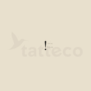 Exclamation Mark Temporary Tattoo - Set of 3