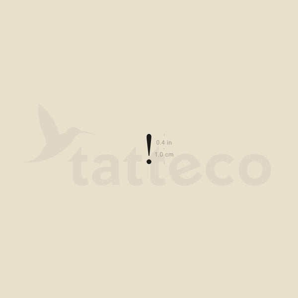 Exclamation Mark Temporary Tattoo - Set of 3