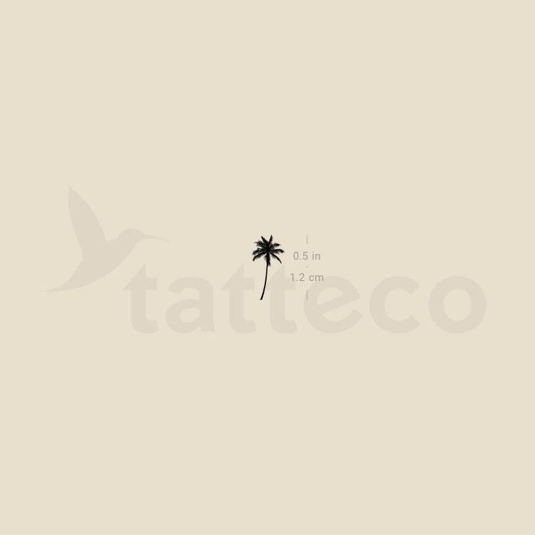 Little Palm Tree Temporary Tattoo - Set of 3