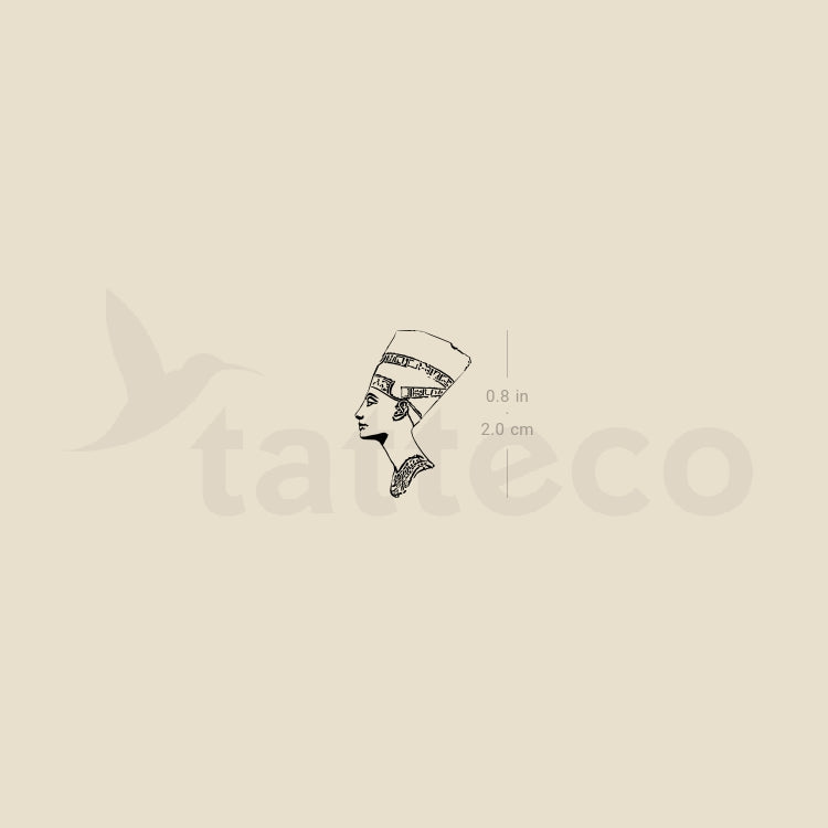 Small Nefertiti Temporary Tattoo - Set of 3