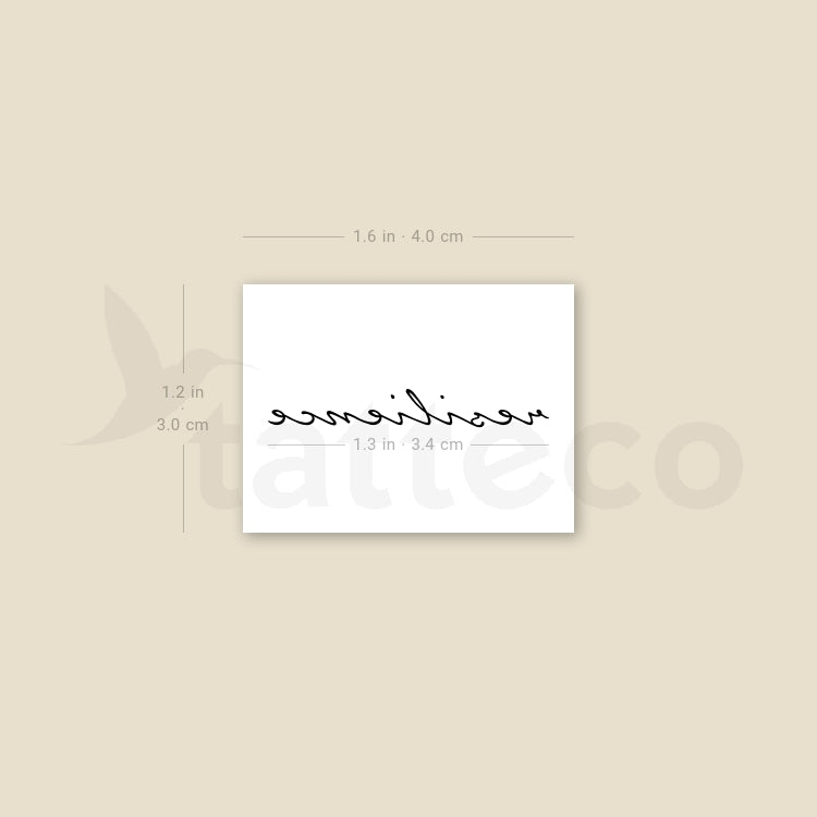 Resilience Temporary Tattoo - Set of 3