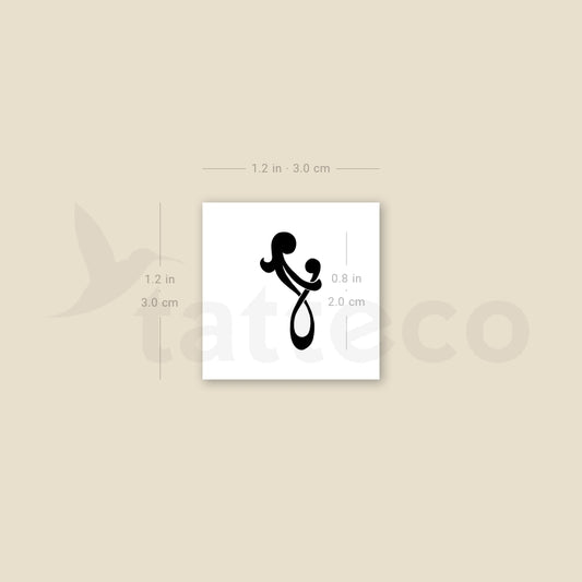 Tatuaje temporal pequeño del símbolo del infinito: madre e hijo (juego de 3)