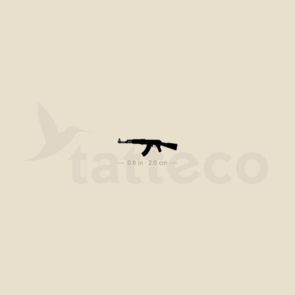 AK47 Temporary Tattoo - Set of 3
