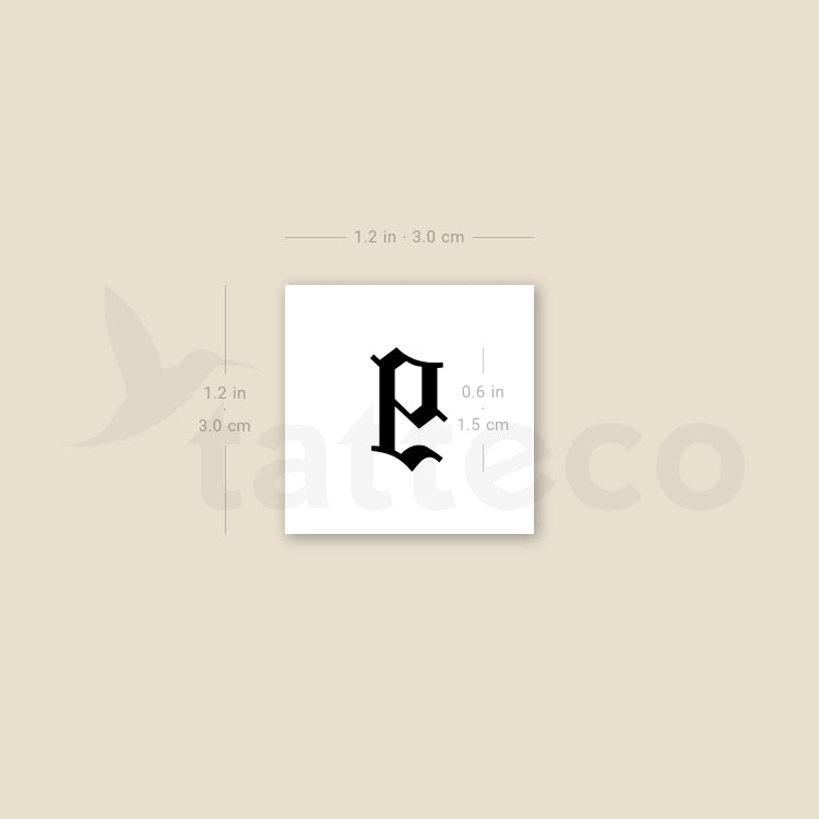 Gothic Style Number 9 Temporary Tattoo - Set of 3