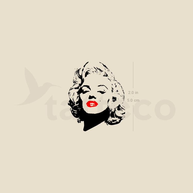 Marilyn Monroe Temporary Tattoo - Set of 3