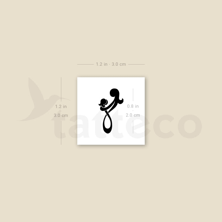 Small Infinity Mother And Daughters Symbol Temporary Tattoo - Set of 3