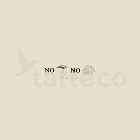 No Rain No Flowers (Icons) Temporary Tattoo - Set of 3