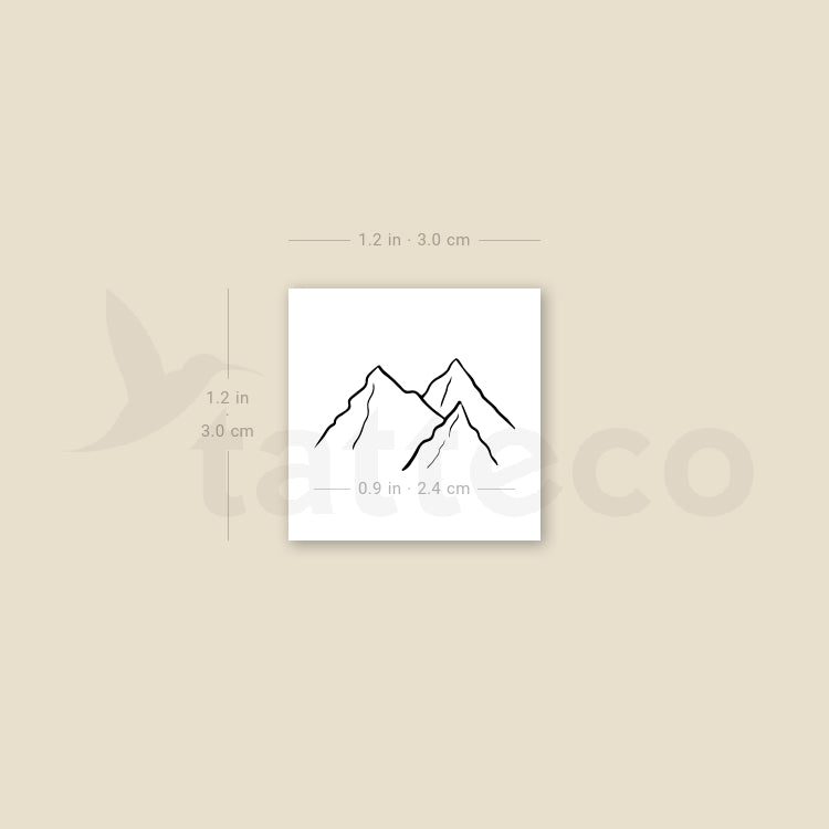 Tatuaje temporal de glaciar alpino (juego de 3)