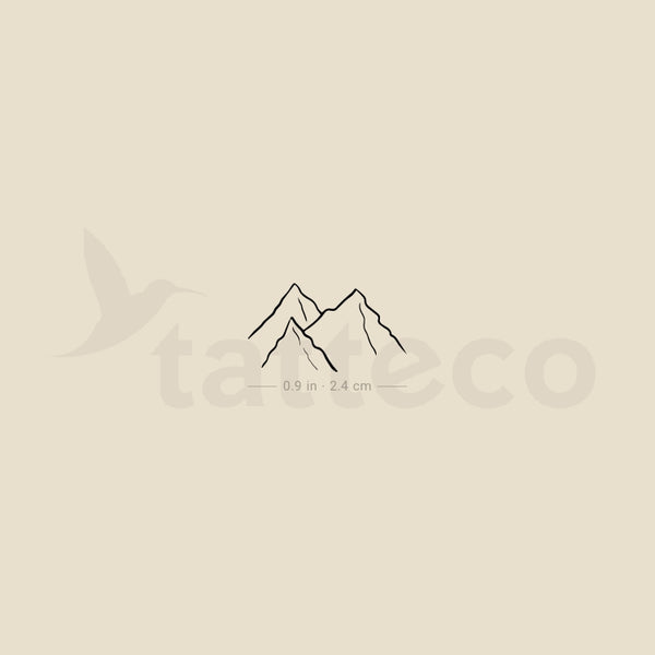 Alpine Glacier Temporary Tattoo - Set of 3