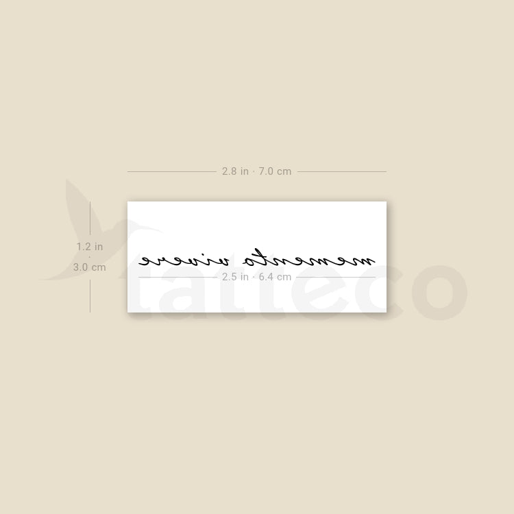 Memento Vivere Temporary Tattoo - Set of 3