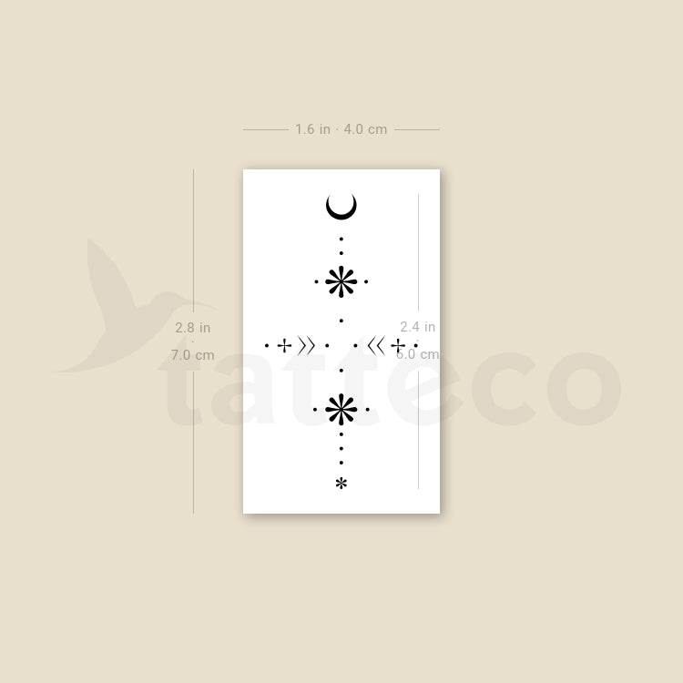 Wrist Ornament Temporary Tattoo - Set of 3