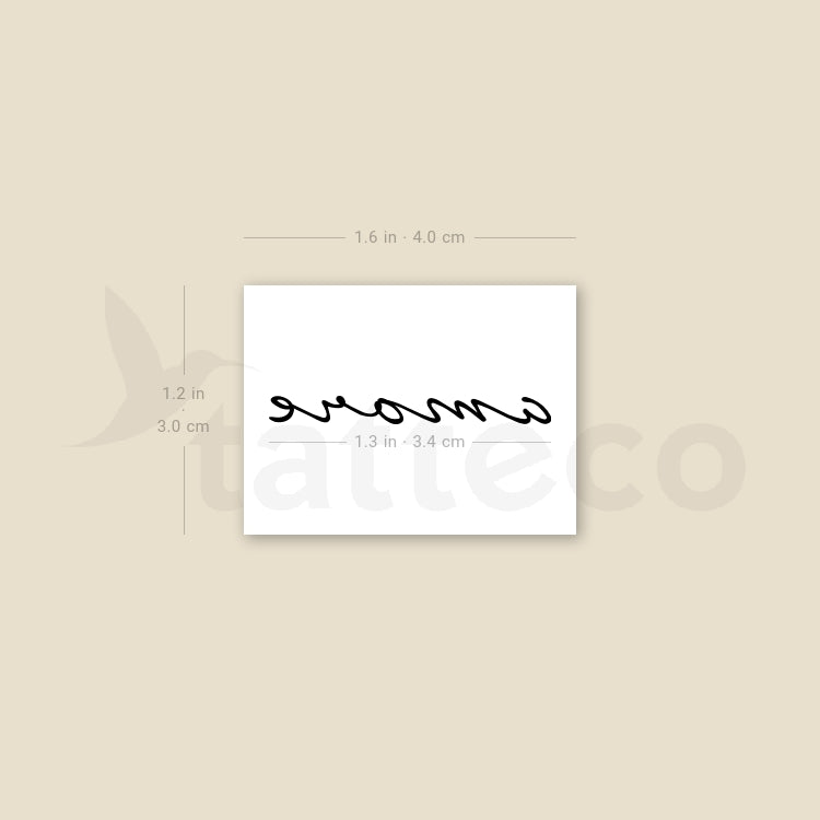 Amore Temporary Tattoo - Set of 3