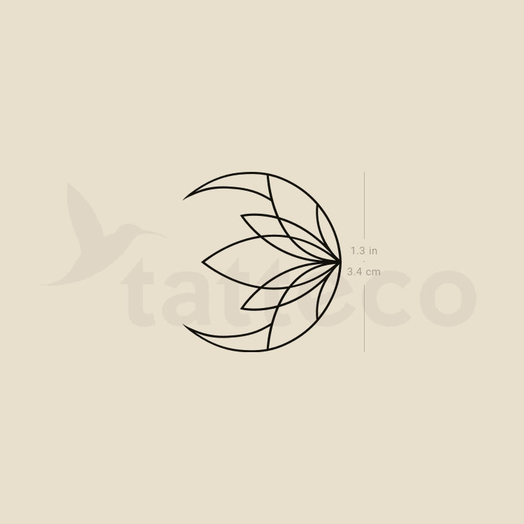 Lotus Moon Temporary Tattoo - Set of 3