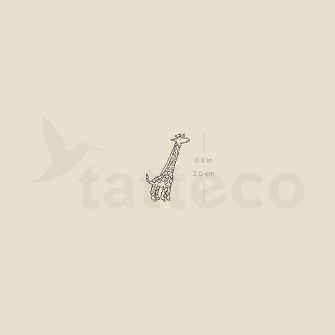 Small Giraffe Temporary Tattoo - Set of 3