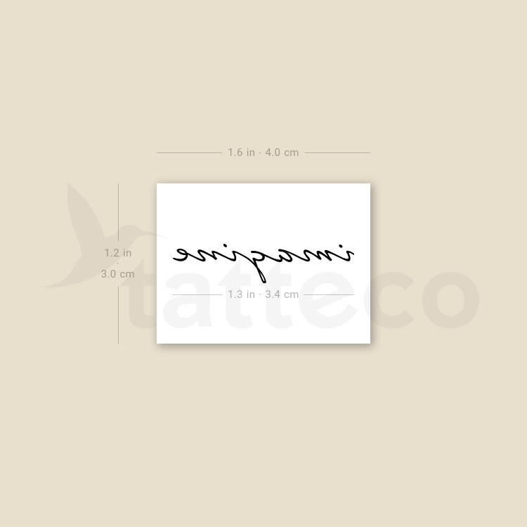 Handwritten Imagine Temporary Tattoo - Set of 3