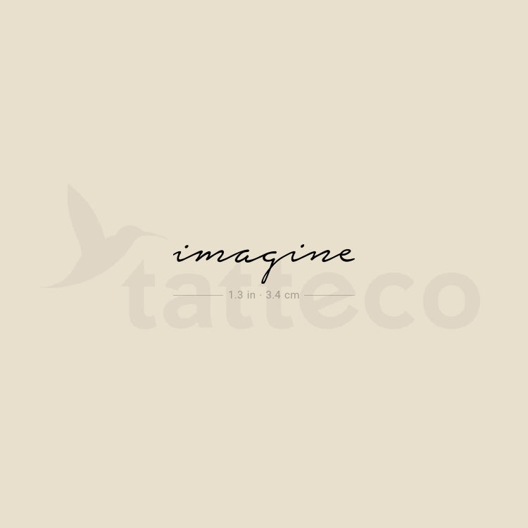 Handwritten Imagine Temporary Tattoo - Set of 3