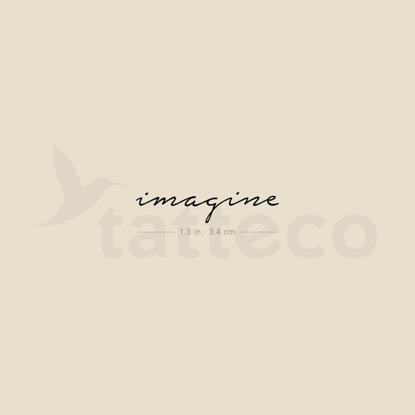 Handwritten Imagine Temporary Tattoo - Set of 3