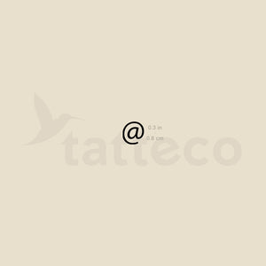 At Sign Temporary Tattoo - Set of 3