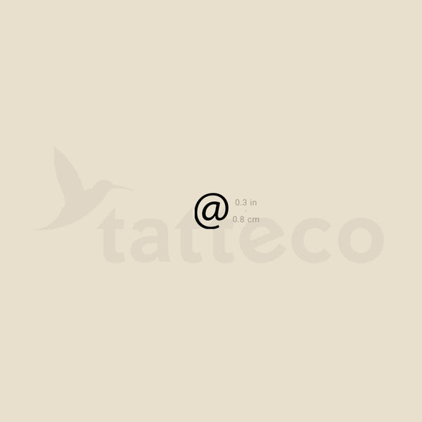 At Sign Temporary Tattoo - Set of 3