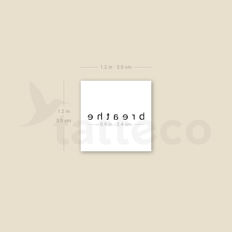 Tiny Breathe Temporary Tattoo - Set of 3