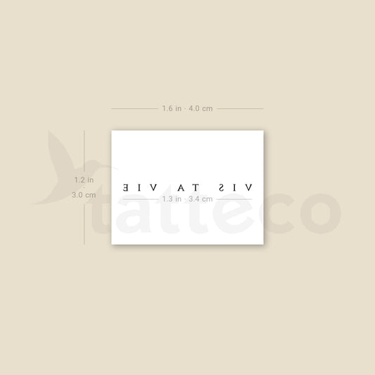 Uppercase Vis Ta Vie Temporary Tattoo - Set of 3