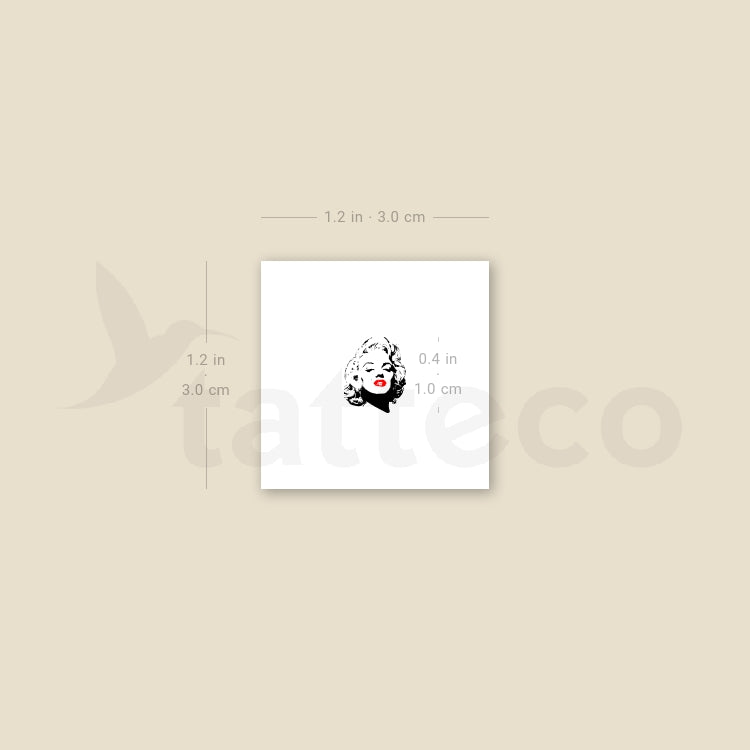 Small Marilyn Monroe Temporary Tattoo - Set of 3