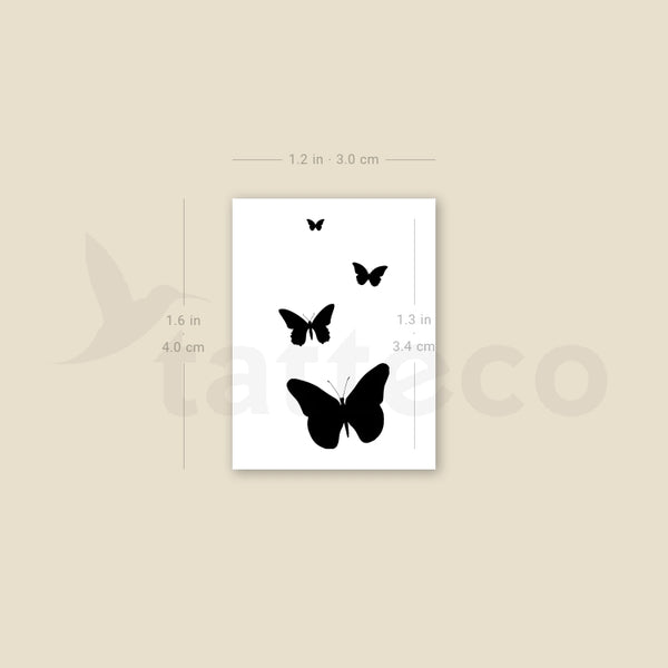 Butterfly Family Temporary Tattoo - Set of 3