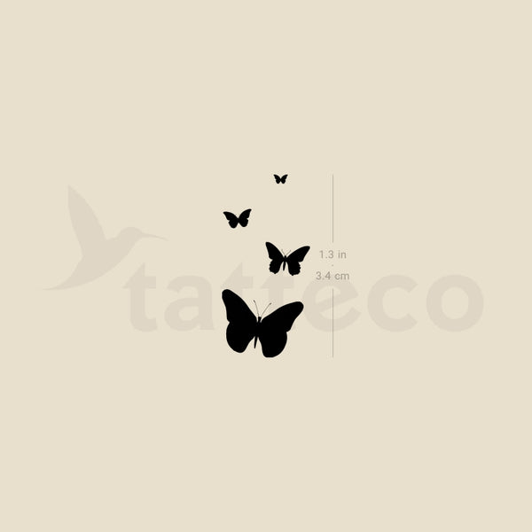Butterfly Family Temporary Tattoo - Set of 3