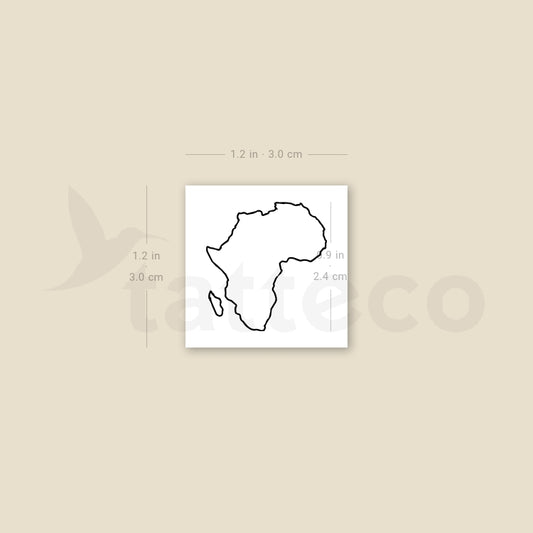 Tatuaje temporal del mapa de África (juego de 3)