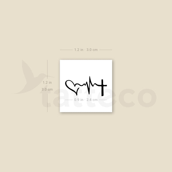 Small Faith Hope Love Temporary Tattoo - Set of 3