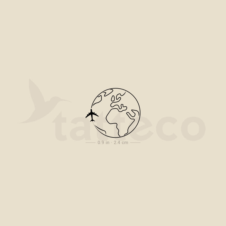 World Traveler Temporary Tattoo - Set of 3