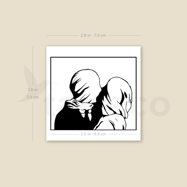 Magritte's The Lovers Temporary Tattoo - Set of 3