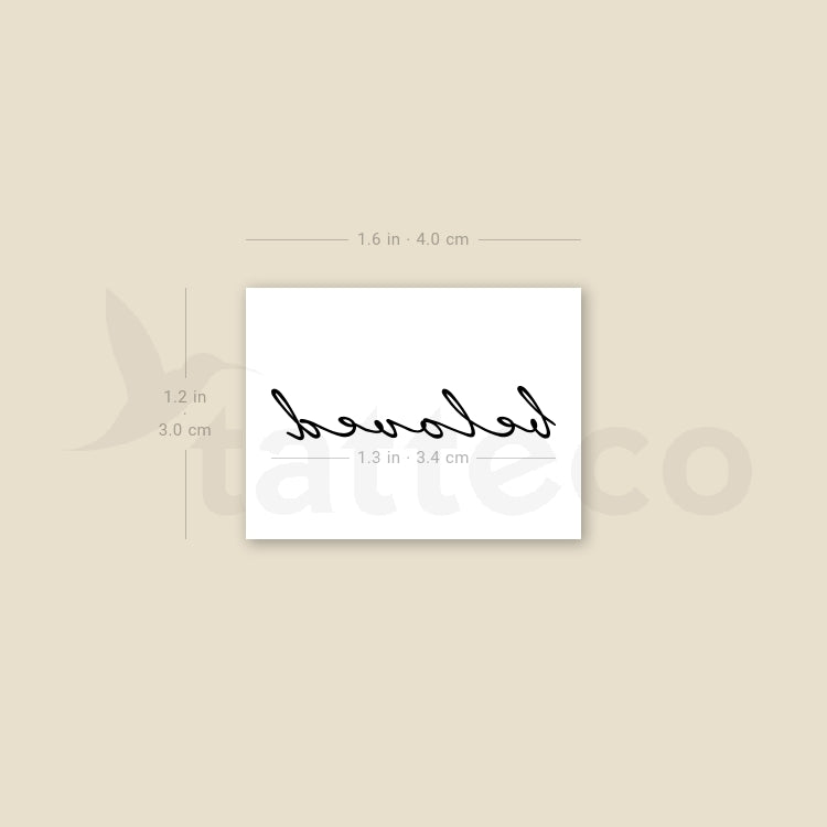 Beloved Temporary Tattoo (Set of 3)