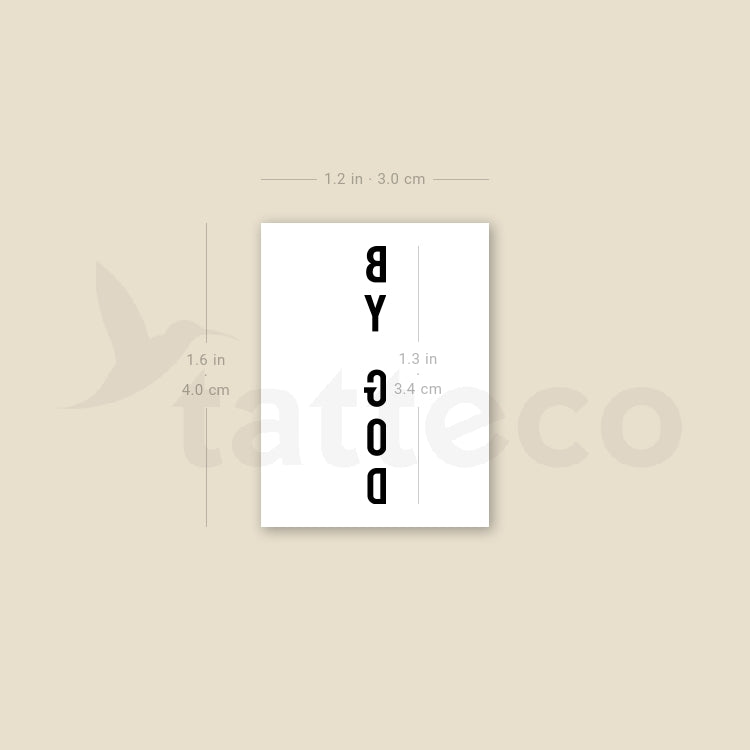 Tatuaje temporal "Por Dios" - Juego de 3