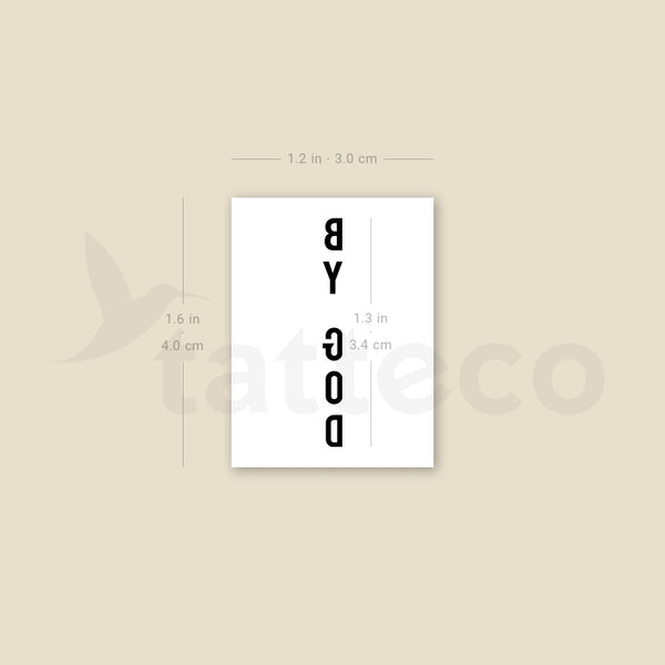 By God Temporary Tattoo - Set of 3