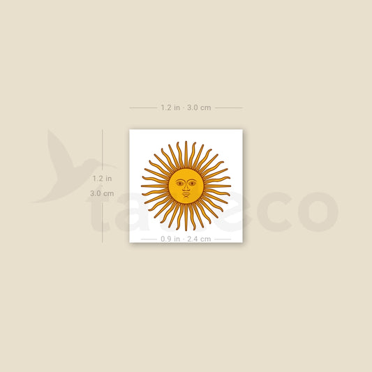 Sun of May Temporary Tattoo - Set of 3