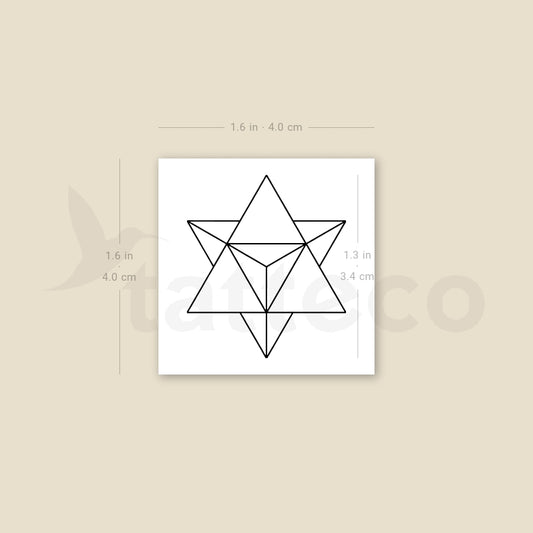 Tatuaje temporal Merkaba - Juego de 3