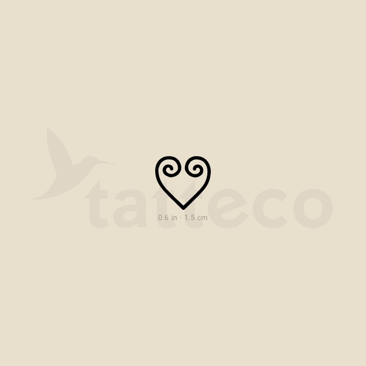 Sankofa Heart Temporary Tattoo - Set of 3