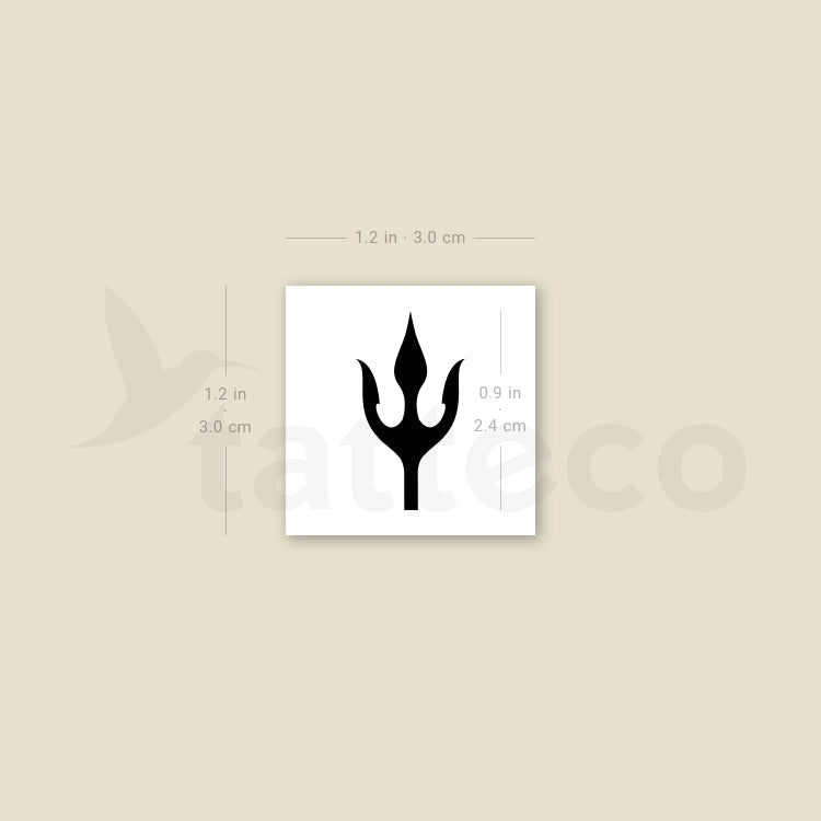 Trident Temporary Tattoo - Set of 3