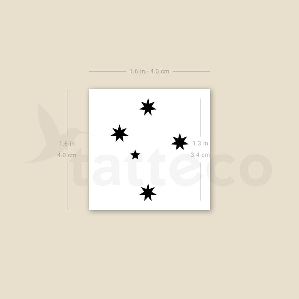 Minimalist Crux Constellation Temporary Tattoo - Set of 3
