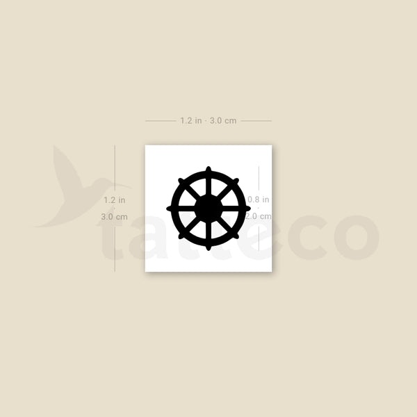 Dharma Wheel Temporary Tattoo - Set of 3