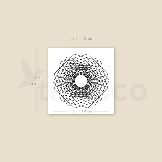 Tatuaje temporal fractal Dodeca - Juego de 3