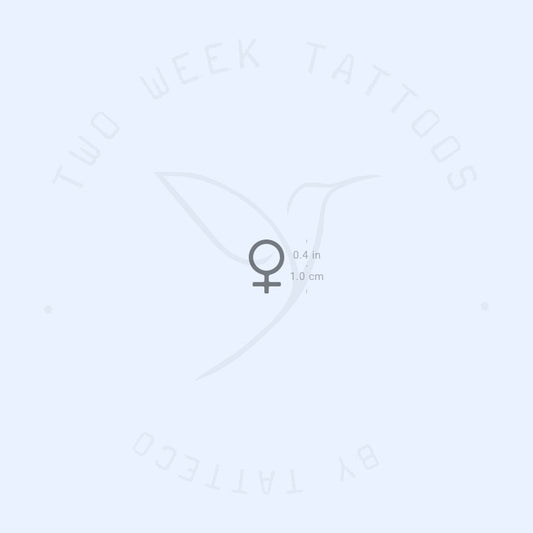 Tatuaje semipermanente del símbolo del planeta Venus (juego de 2)