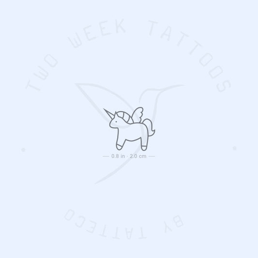 Tatuaje semipermanente de unicornio - Juego de 2