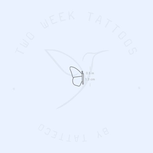 Tatuaje semipermanente de ala de mariposa izquierda (juego de 2)