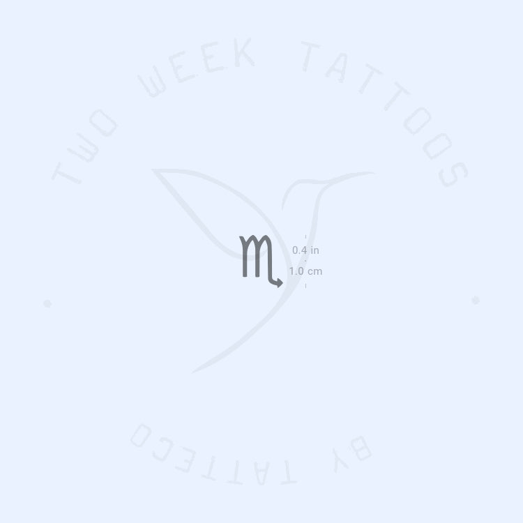 Scorpio Zodiac Symbol Semi-Permanent Tattoo - Set of 2